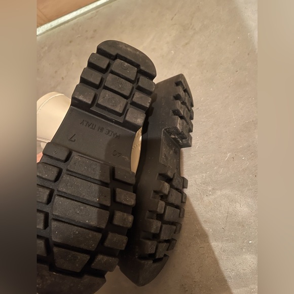 Asos White Patent Chunky Sole Sock Ankle Boots - Picture 7 of 8